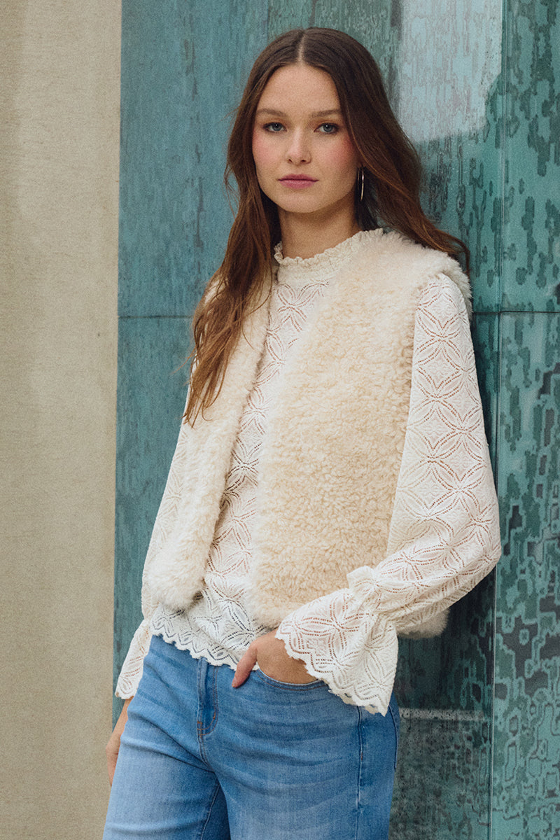 
                  
                    Molly Bracken| Faux Shearling Vest
                  
                