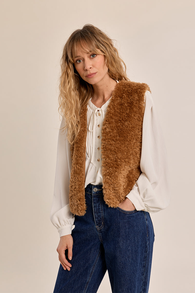 
                  
                    Molly Bracken| Faux Shearling Vest
                  
                