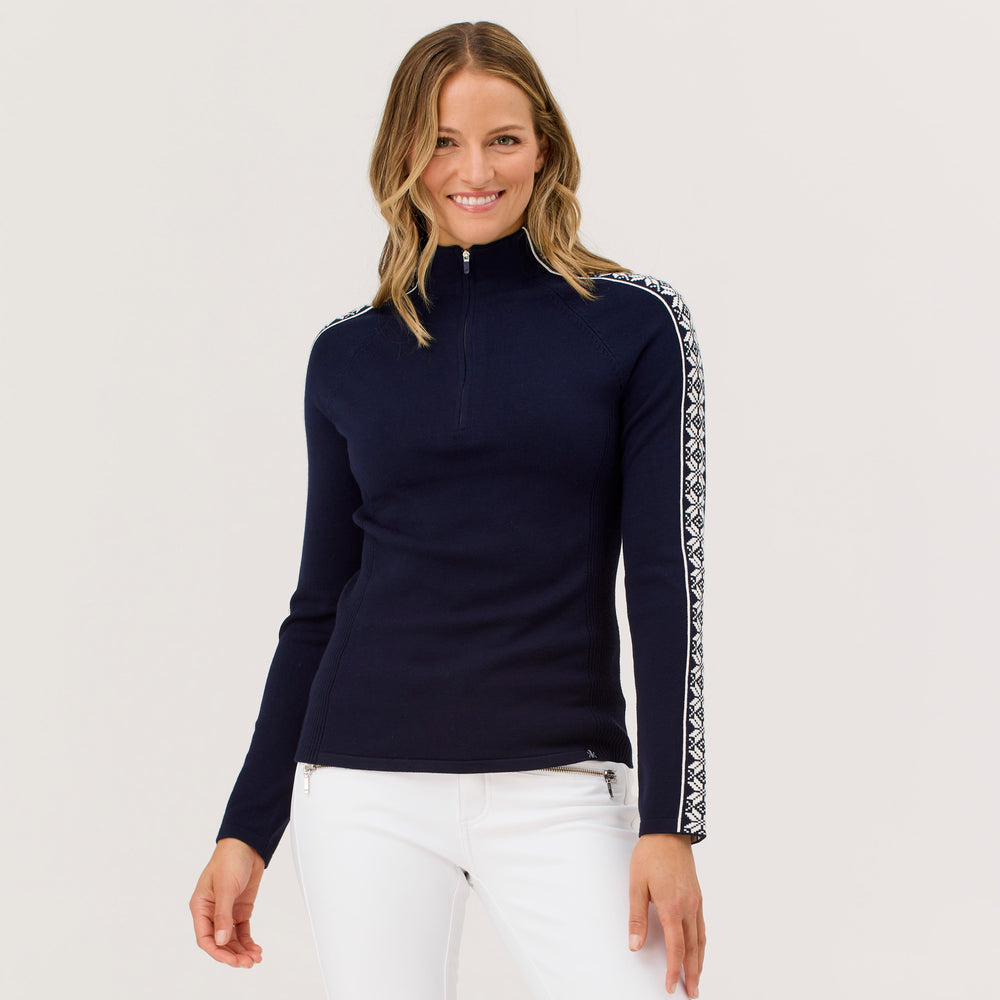 Krimson Klover | Slalom Zip Neck | Navy