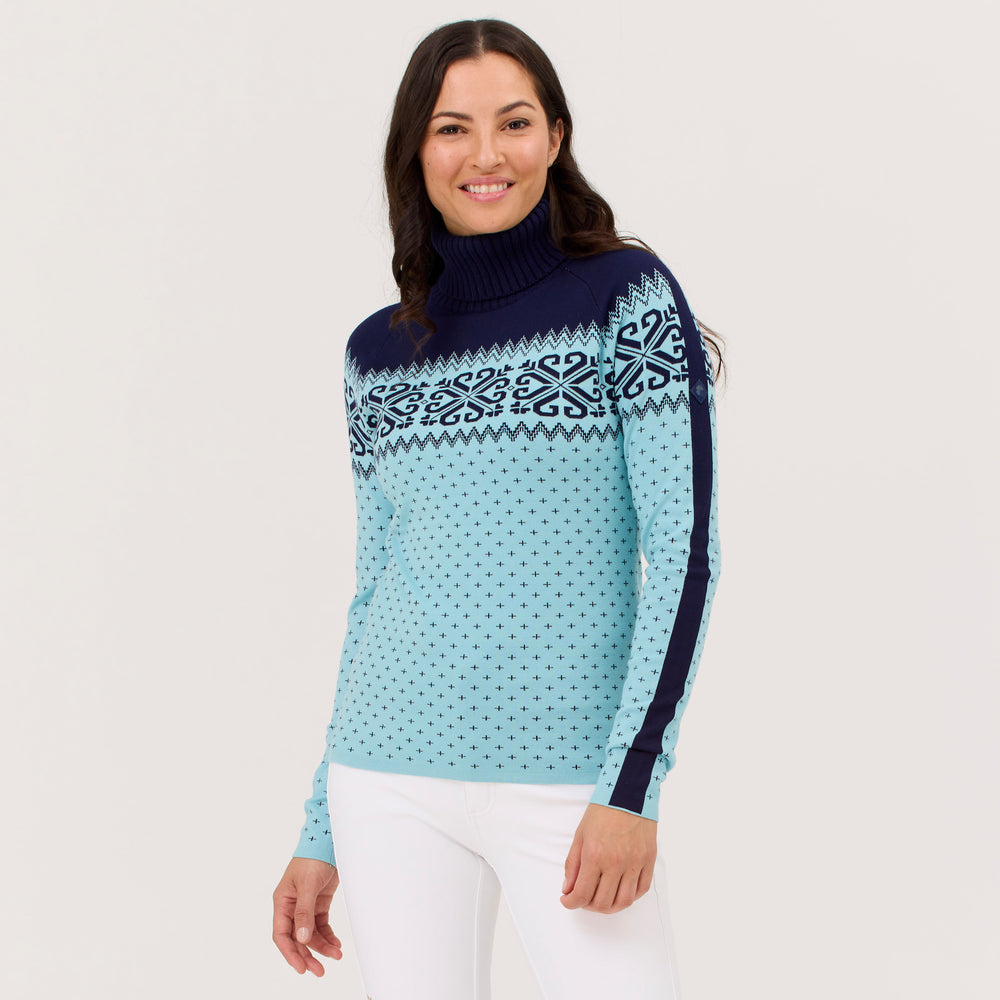 
                  
                    Krimson Klover | Sugarbush turtleneck | Blue
                  
                