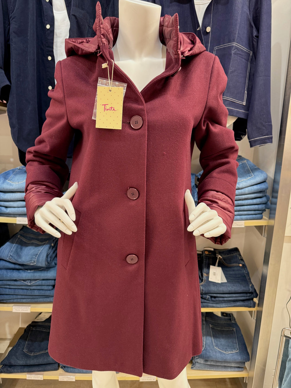 Bariloche | Wool Blend Coat | Plum