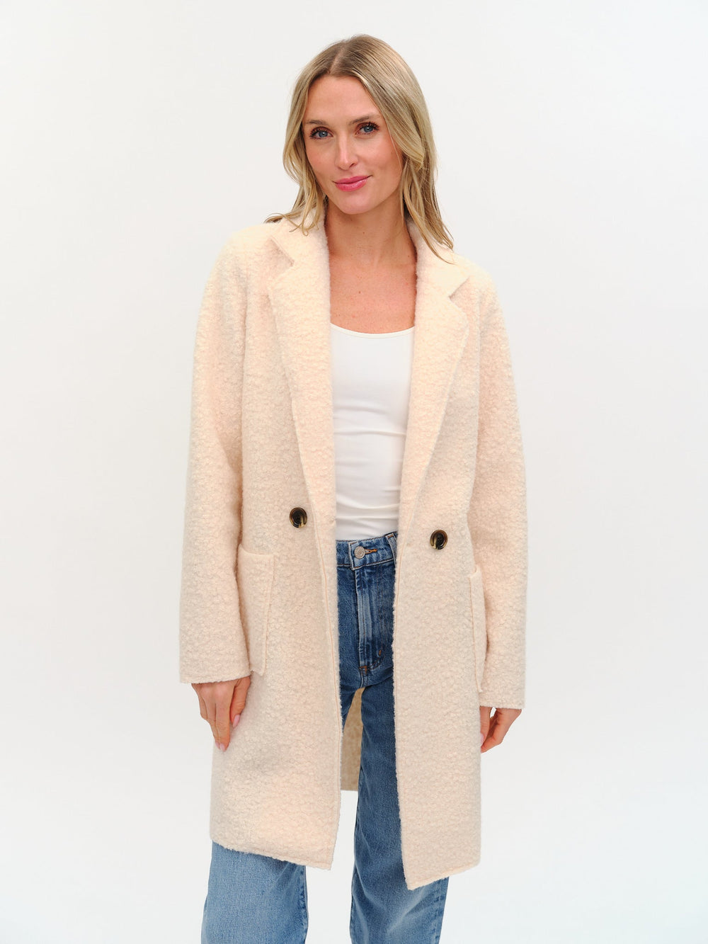 Six-Fifty| Gia faux Shearling Coat  | Cream