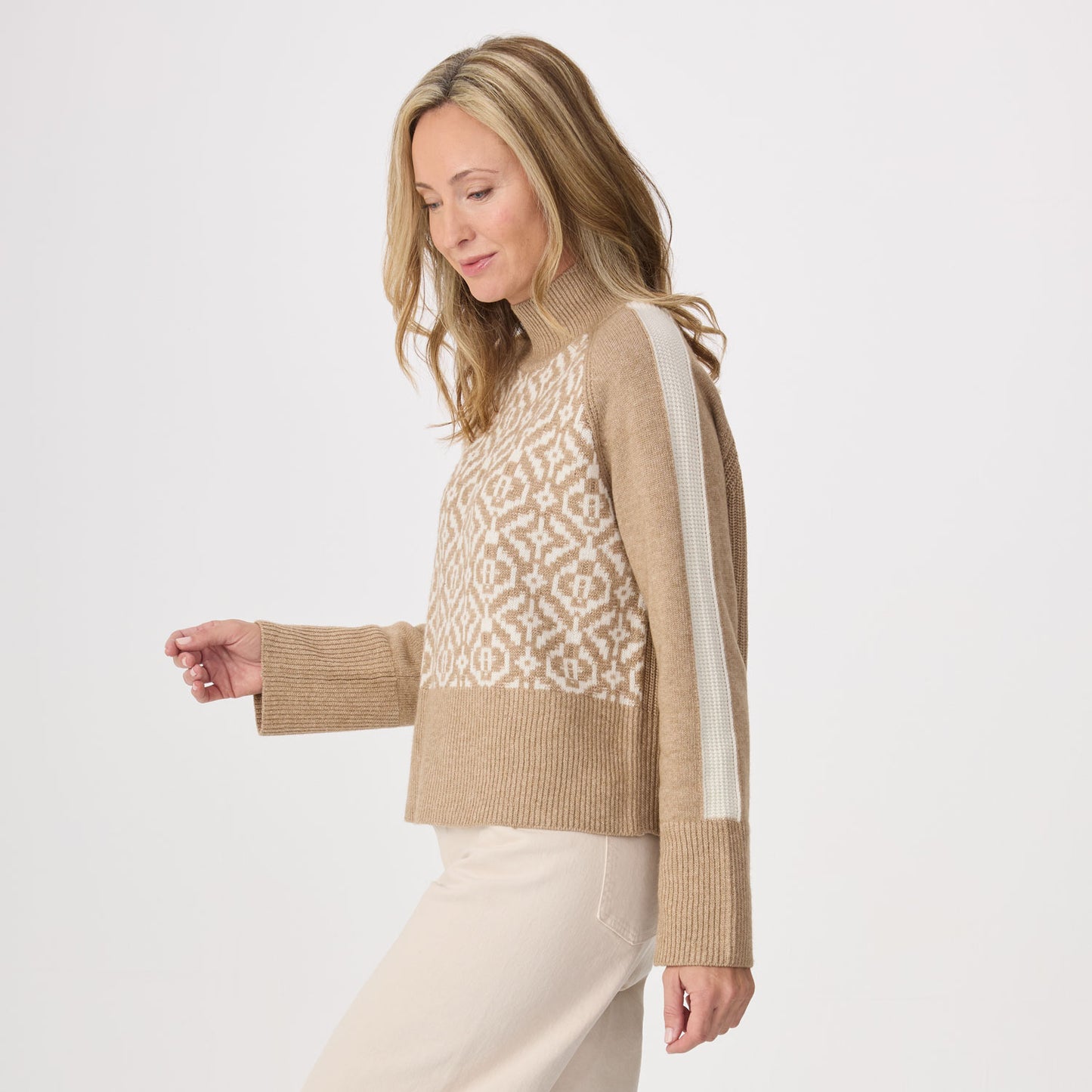
                  
                    Krimson Klover | Bianca Mock Neck Sweater | Oat
                  
                