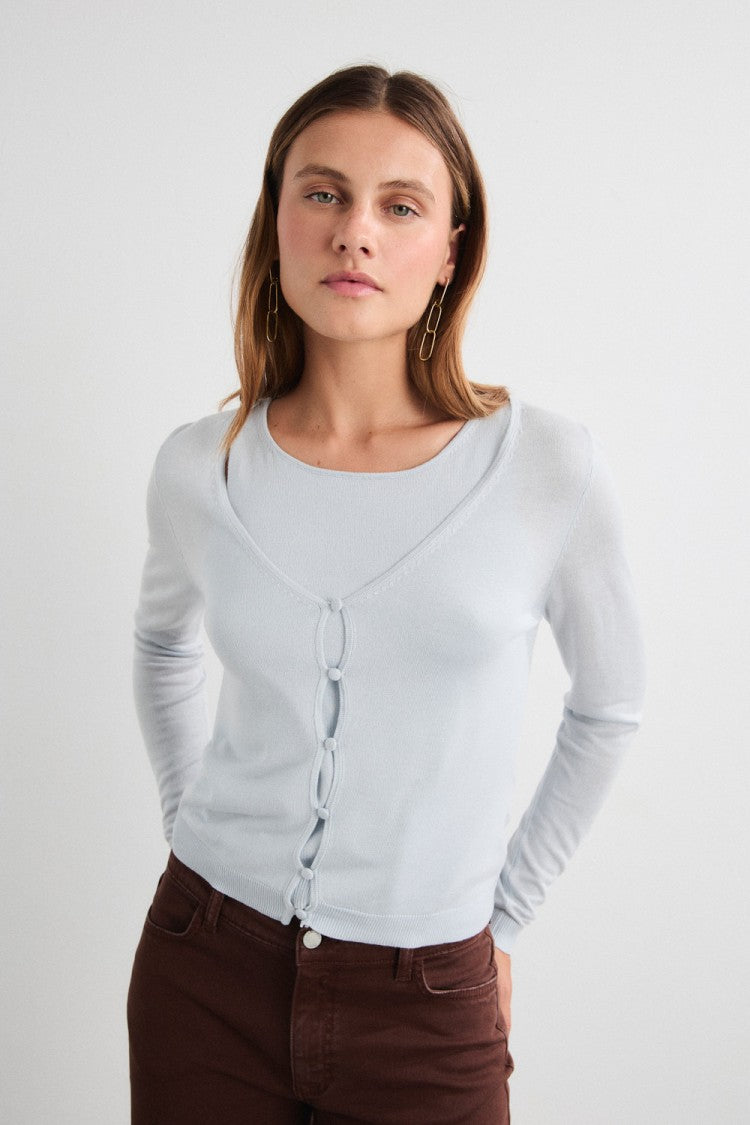 
                  
                    Mus&Bombon | Yakira Cardigan | Sky
                  
                