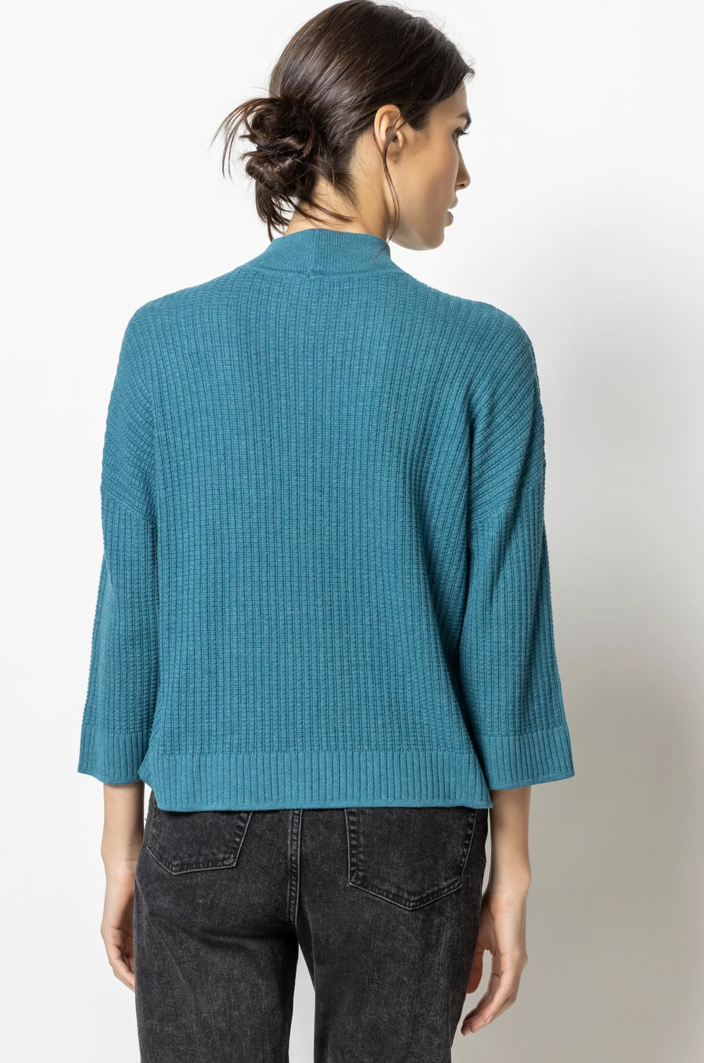 
                  
                    Lilla P | 3/4 Sleeve Boxy Mock Neck Sweater
                  
                